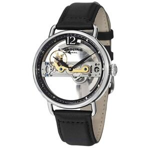 NEW Mens Stuhrling Aristocrat Bridge Watch - 465 Automatic 42mm Skeleton Leather